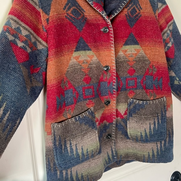 Territory Ahead Vintage Coat Western Aztec Southwestern Wool - Picture 2 of 10